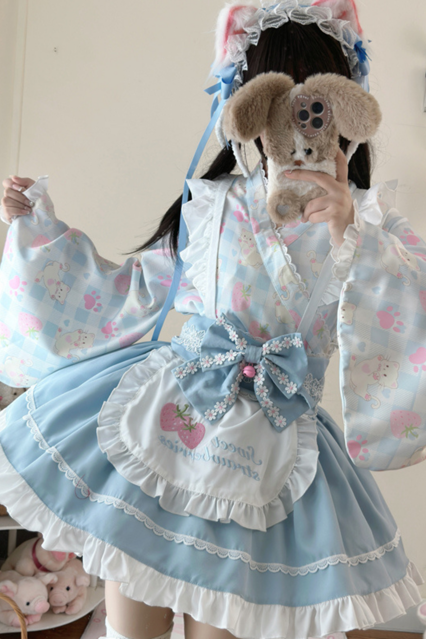 [Reservation Product] Strawberry Retro Cafe Japanese Style Lolita Dress