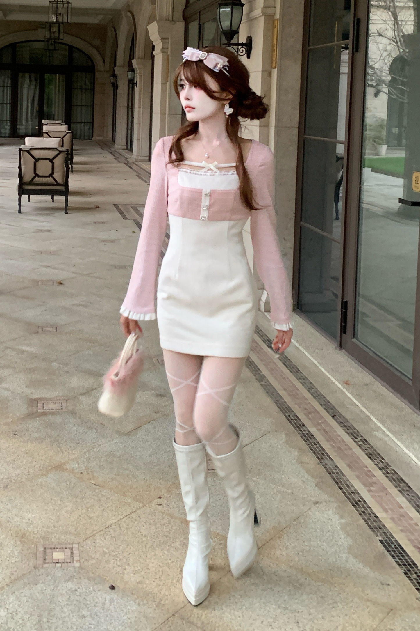 Slim Ribbon Slim Dress