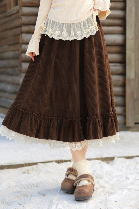 レトロレースフレアスカート