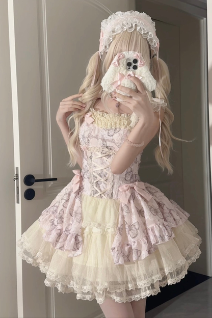Butterfly Jacquard Sweet Princess Lolita Dress