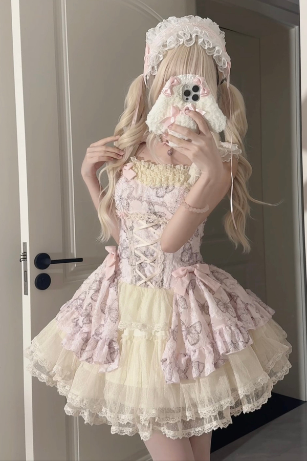 Butterfly Jacquard Sweet Princess Lolita Dress