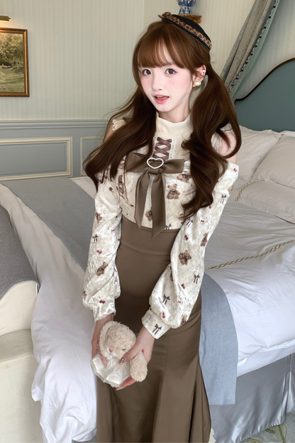 ベアデザインフレンチドレス