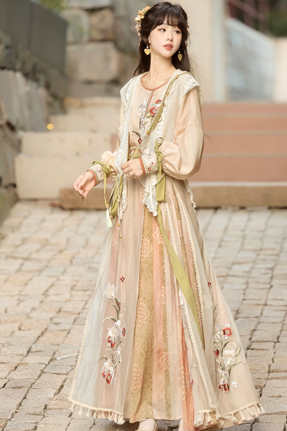 Neverland China Top + Vest + Skirt + Bag