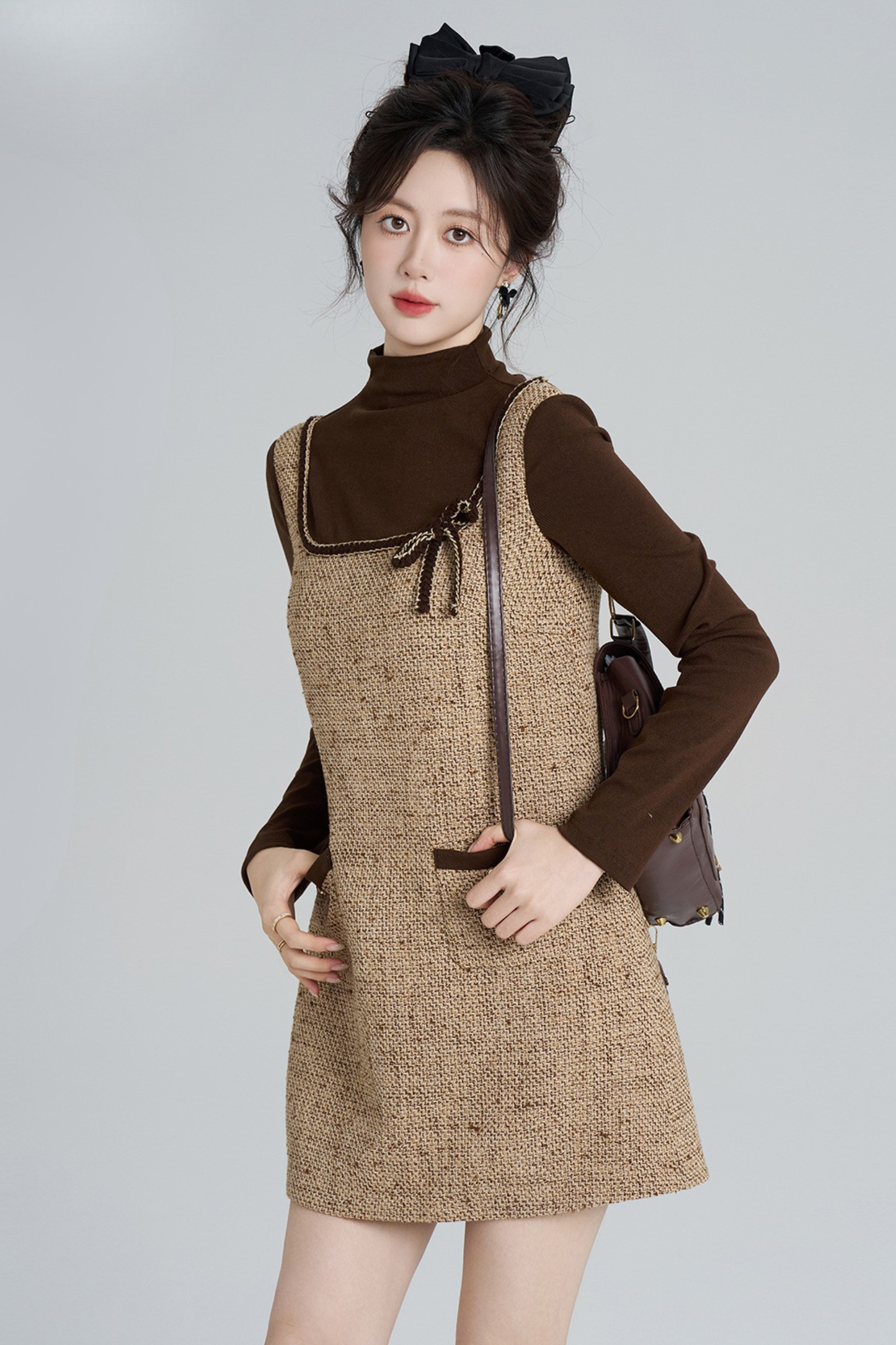 コーヒーカラードプレッピードレス