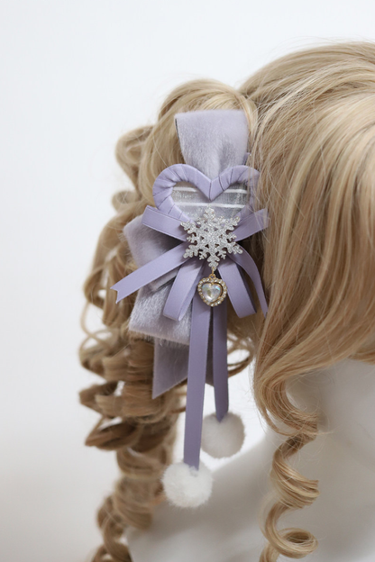 Snowflake Ribbon Lolita Hair Accessory