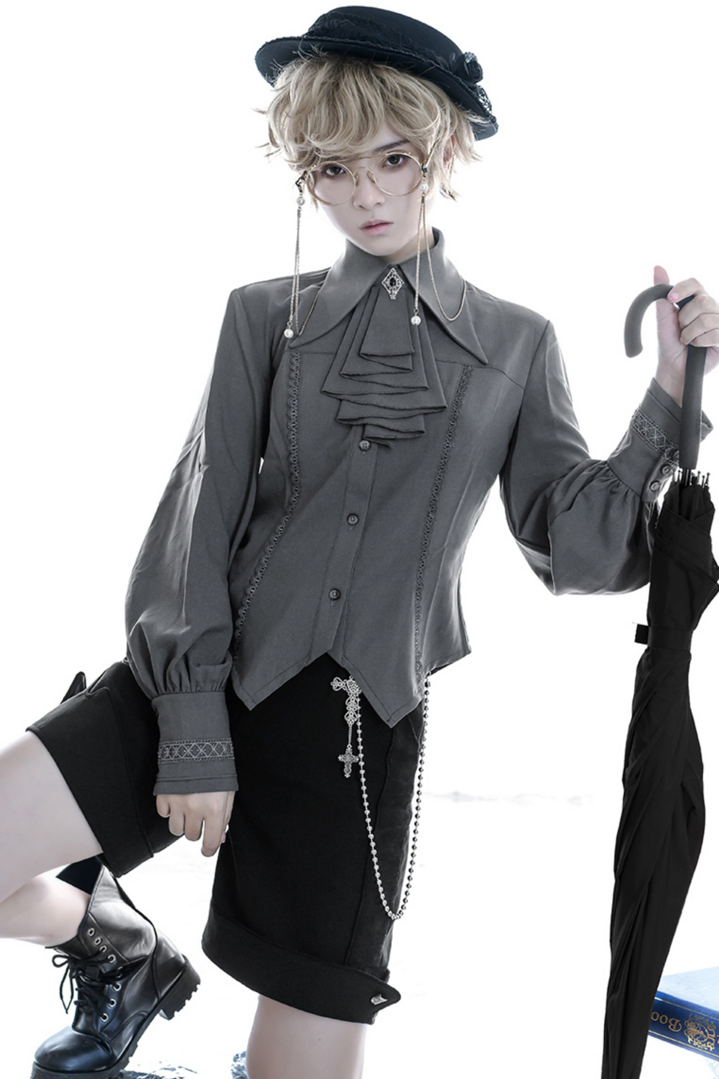 レトロロリータラムスリーブシャツ