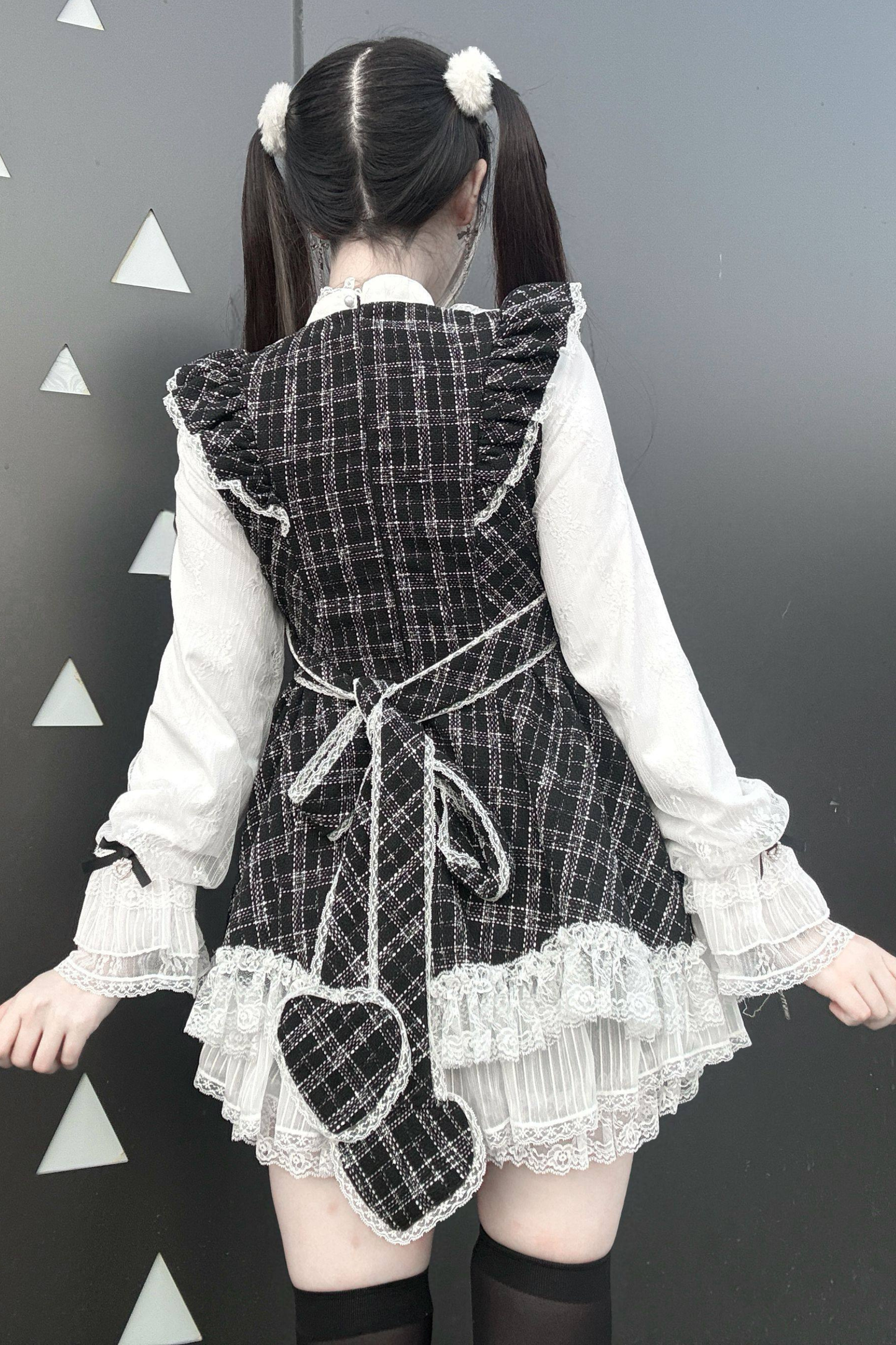 Lace Check Dress + Pants