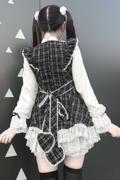 Lace Check Dress + Pants