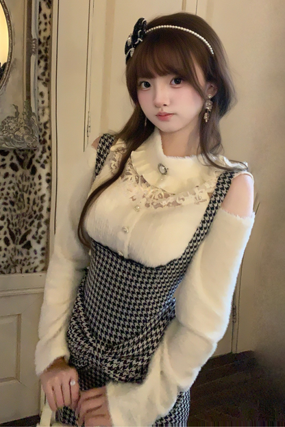 Staggered Suspender Skirt