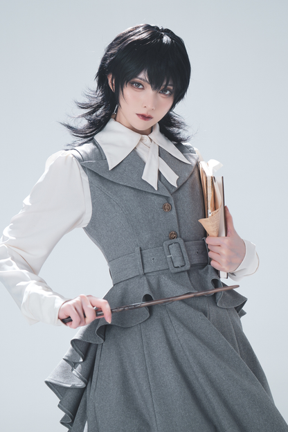 Umbrella Vintage Style Trailing Vest + Long Skirt + Short Skirt