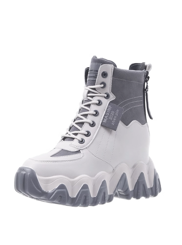 Bicolor high cut insole sneakers