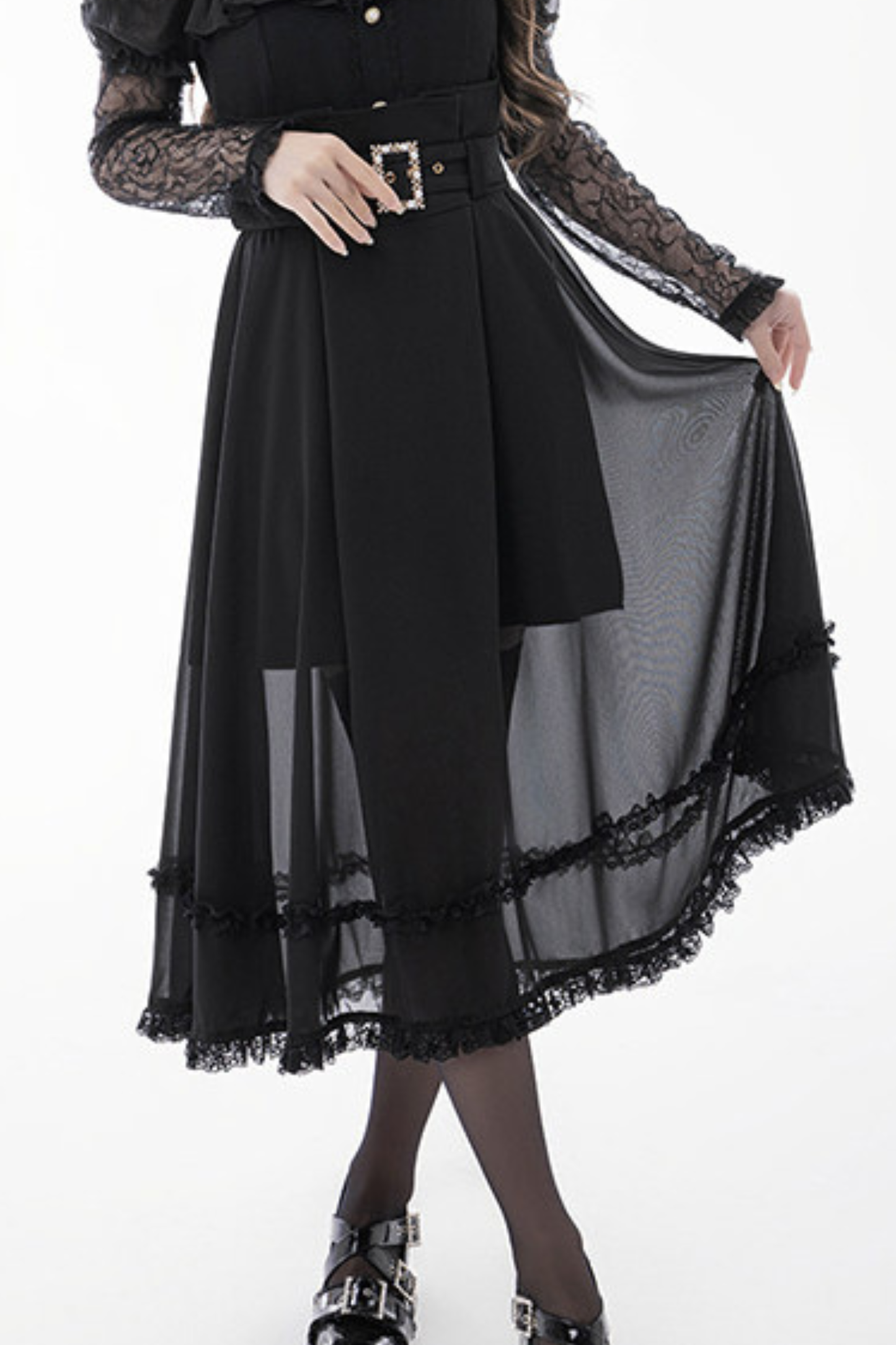Moonlight High-Waist Skirt + Belt