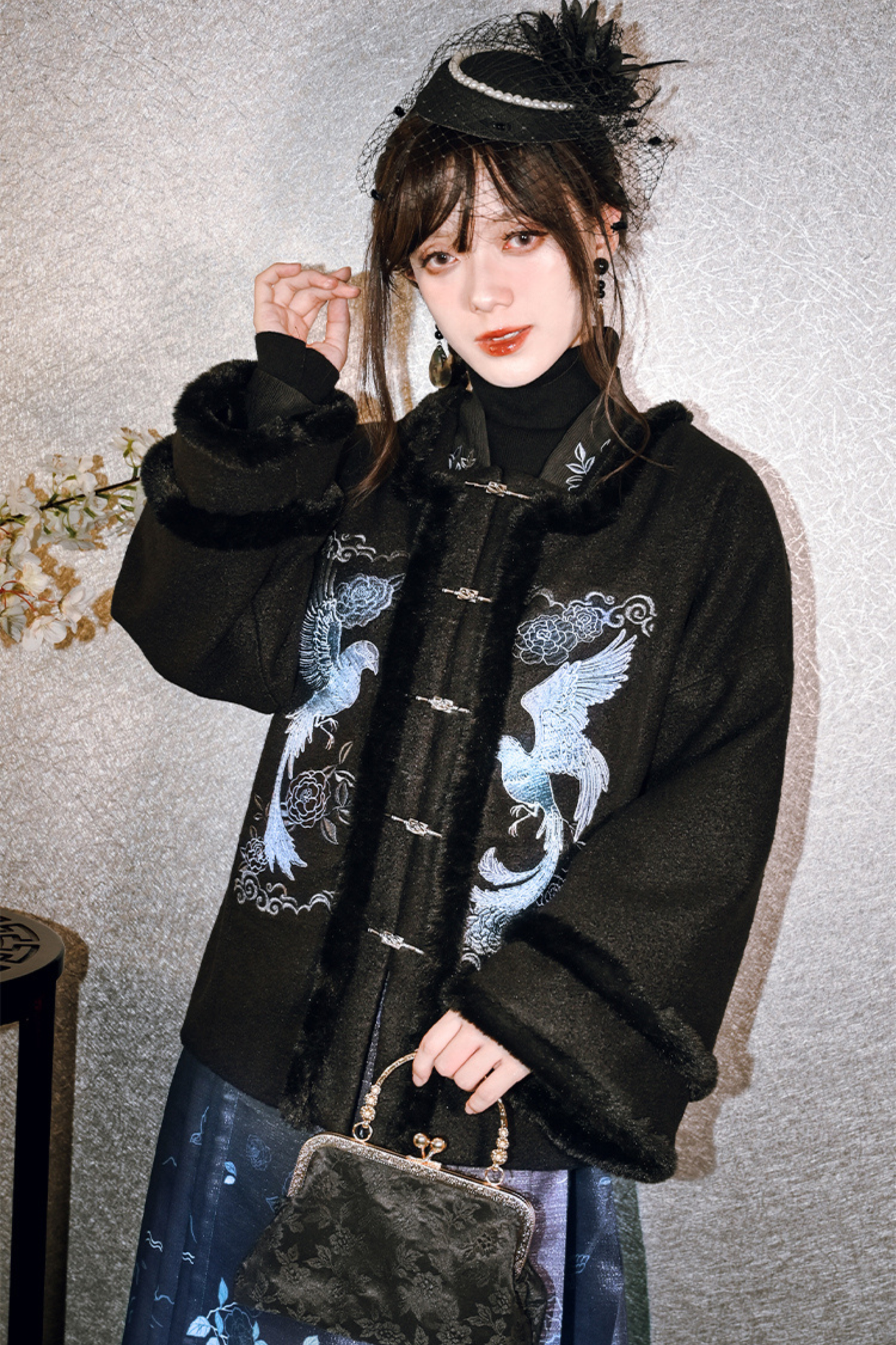 China Bird Design Coat