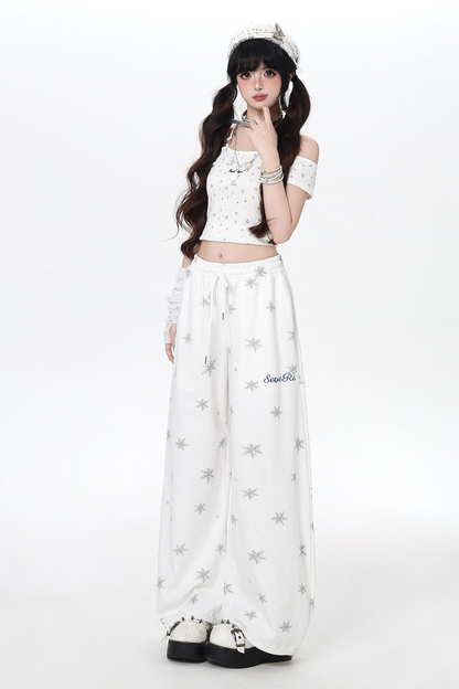 Flake Diamond Wide Leg Pants