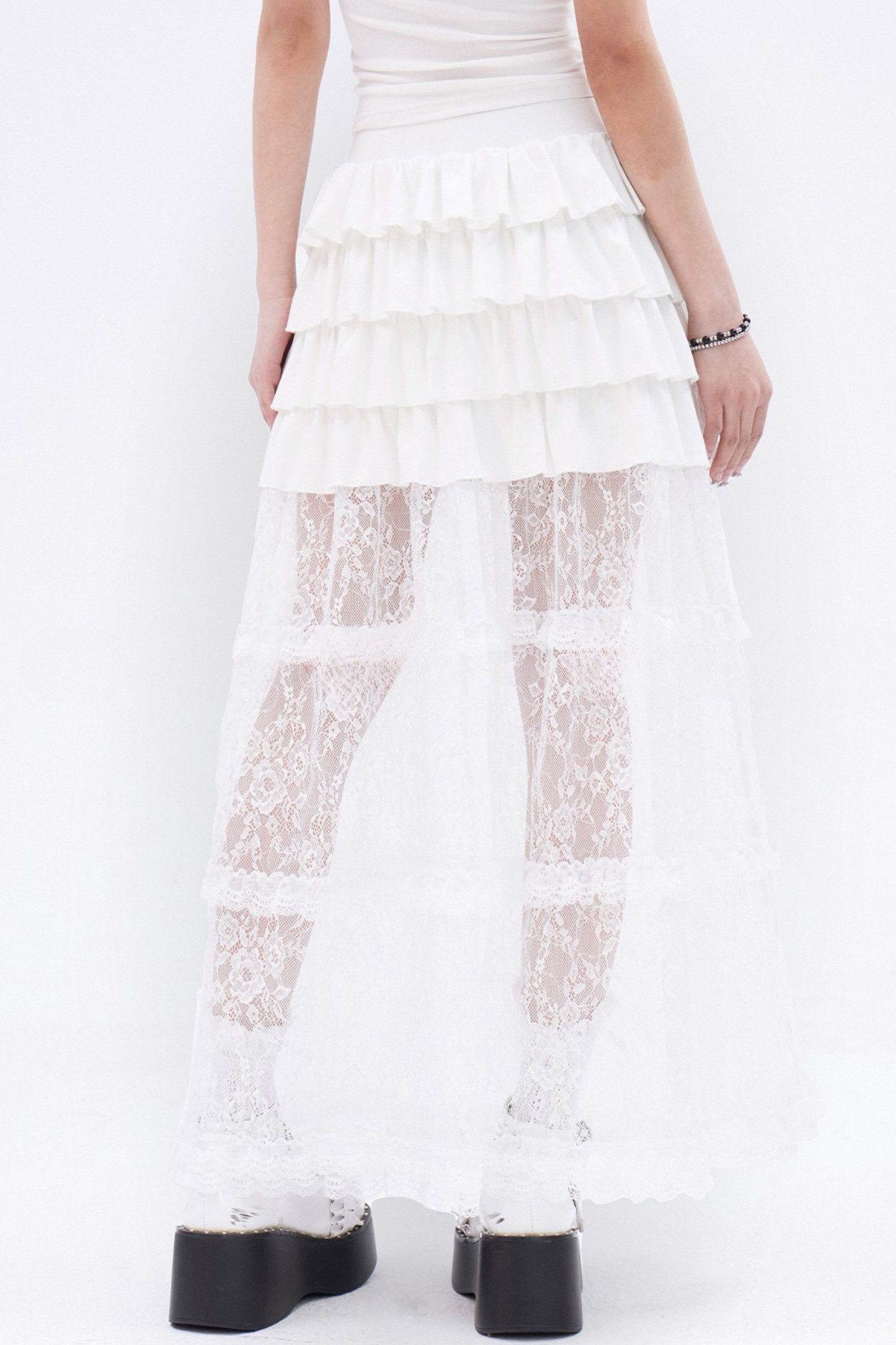 White Cake Lace Skirt