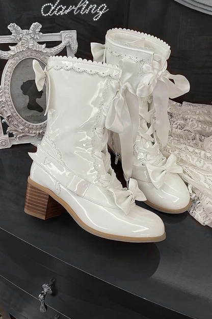 Sheep puff retro boots