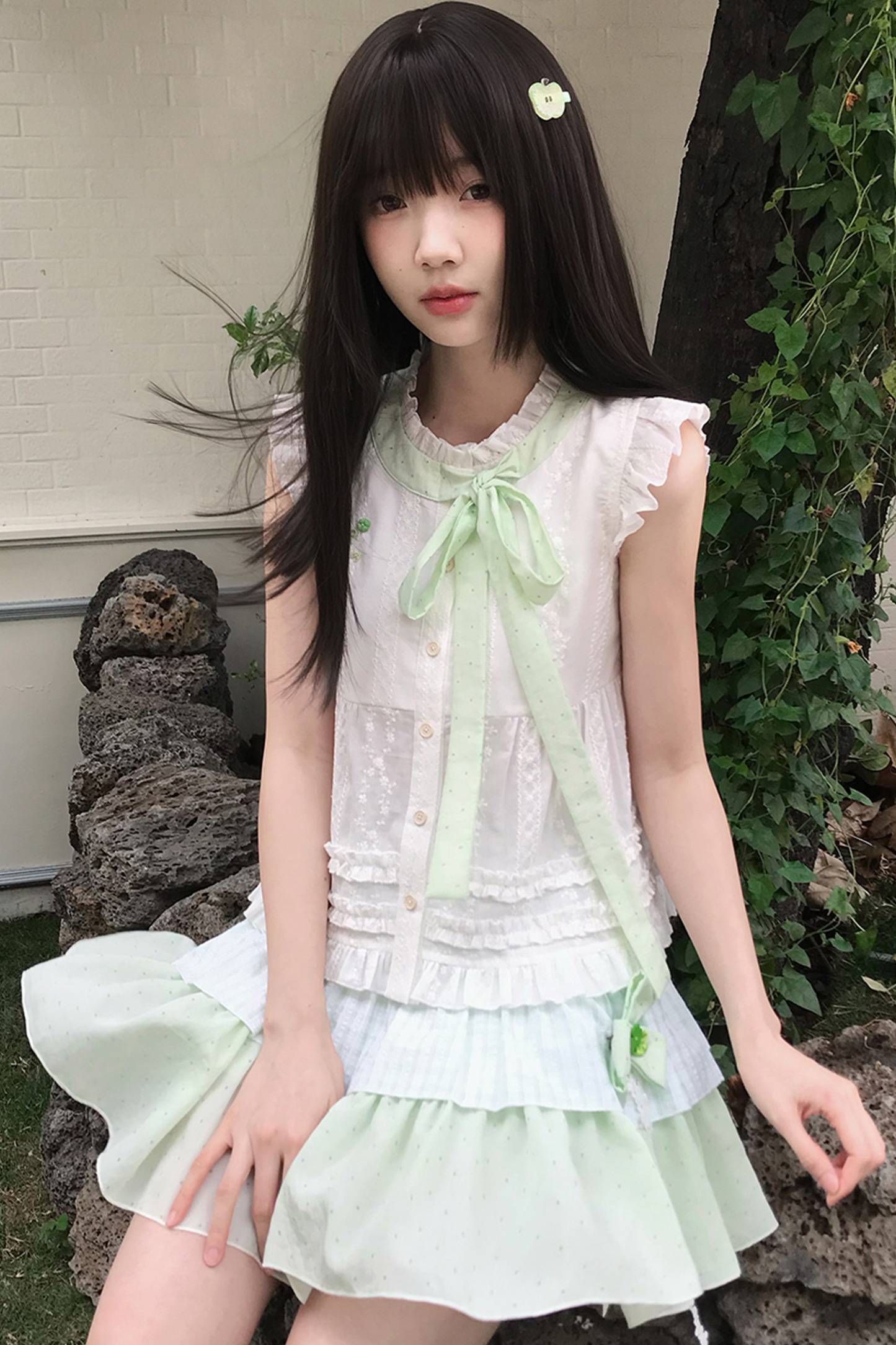 フォーリーフクローバートップス+スカート