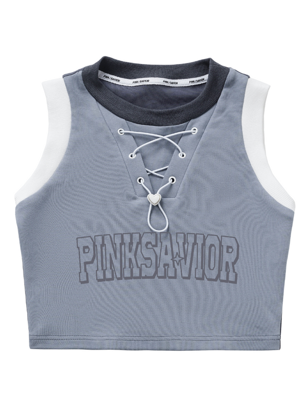 ブルーソーダサマーストラップデザインTシャツカジュアルパンツスリムスーツ