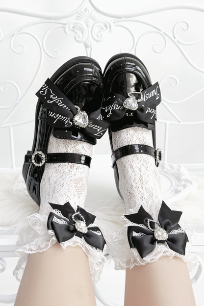 Ribbon Lace-Up Mary Jane Shoes