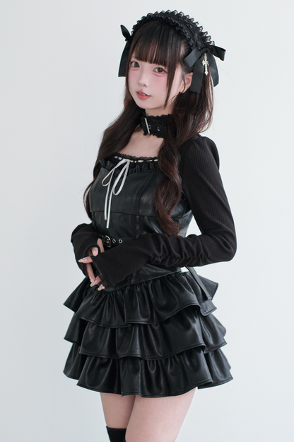 地雷フレアスリップドレスドレス