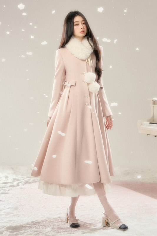 ビューティーウエストマークロングウールコート