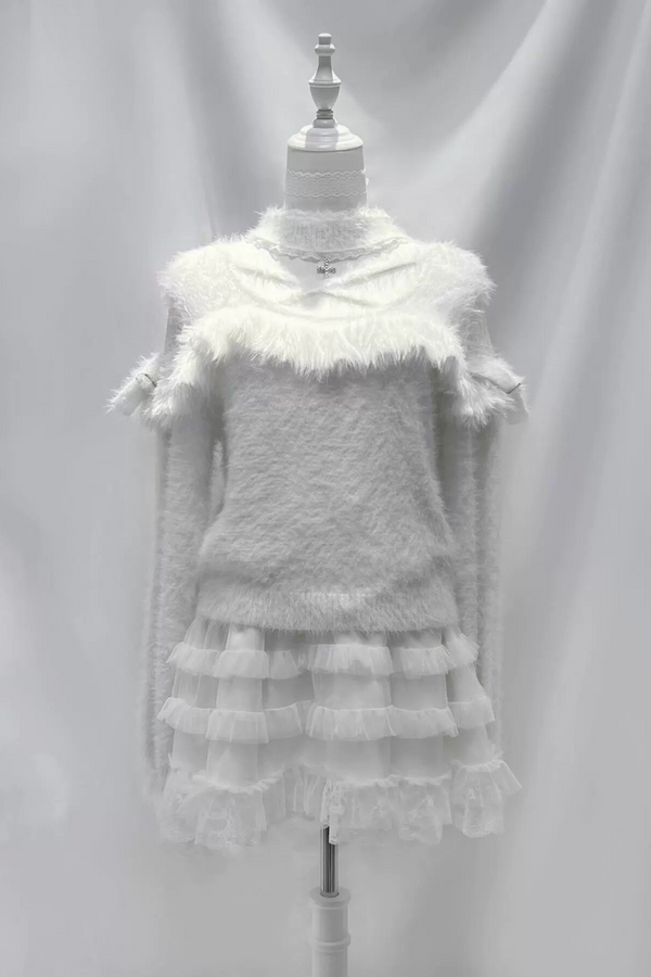 Subculture Halter Neck Frilled Strap Top