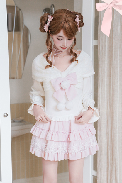 スイートリボントップス+スカート