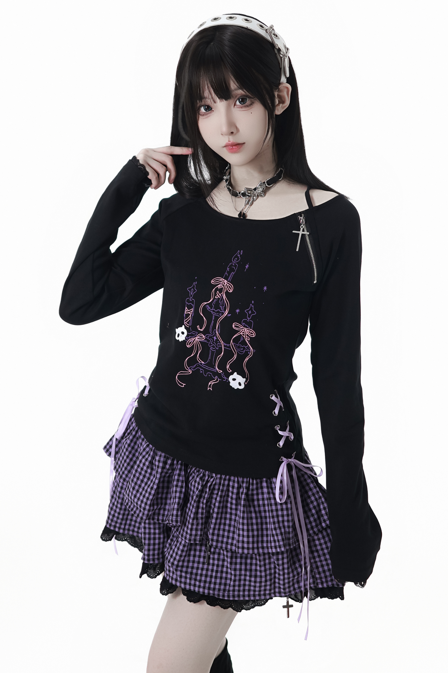 Academy Purple Hooded Sweatshirt + Top + Skirt + Pants + Leg Covers