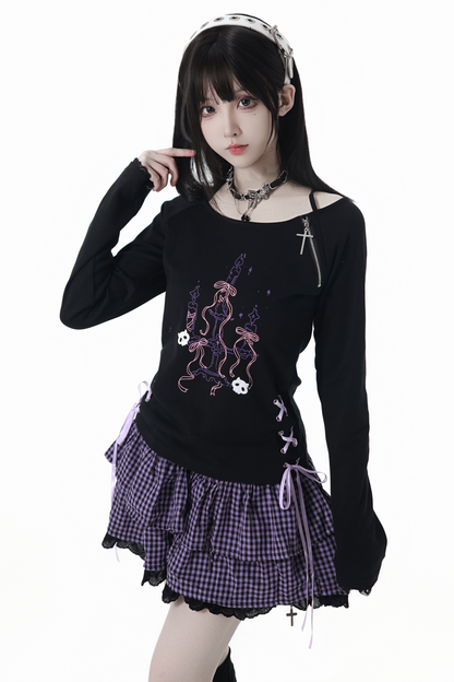 Academy Purple Hooded Sweatshirt + Top + Skirt + Pants + Leg Covers