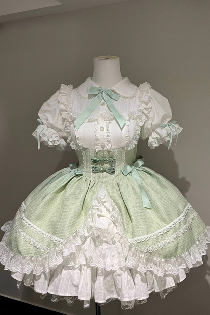 スイートパフリボンロリータドレス