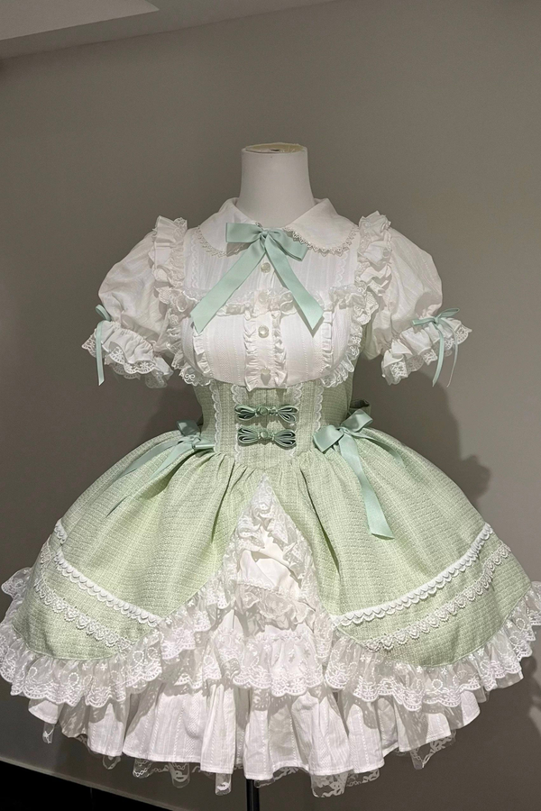 スイートパフリボンロリータドレス