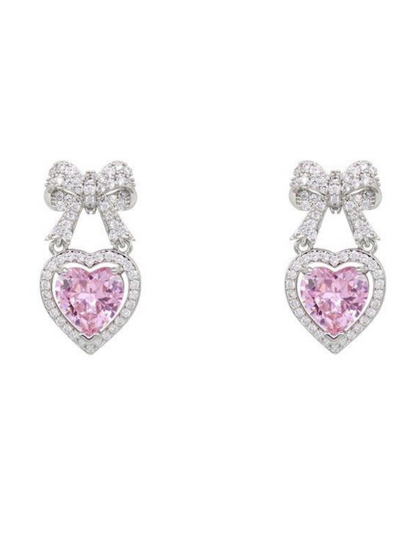 Heart Rubon Kubic Girly Earrings