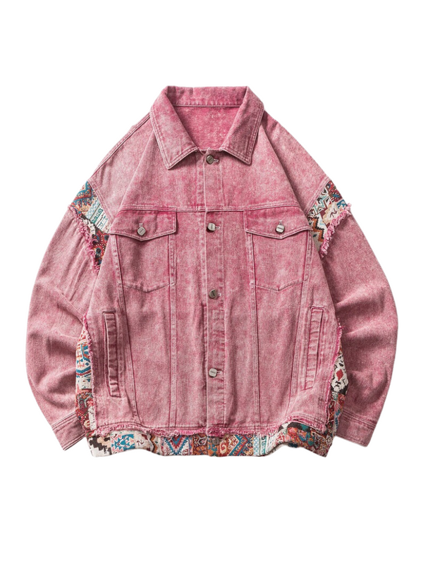 レトロダーティピンクデニムジャケット