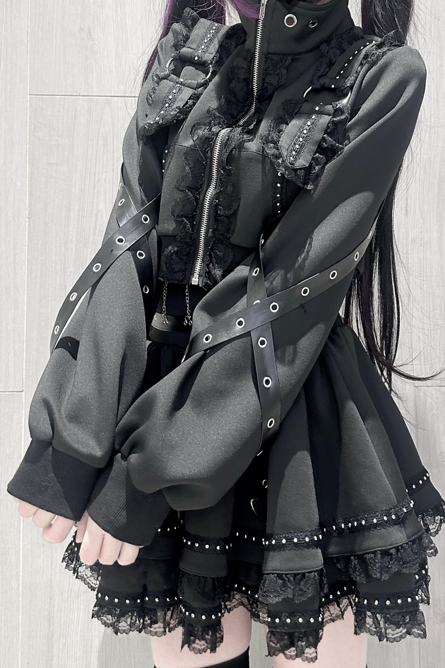 ダークサブカルスポーティジャケット+スカート