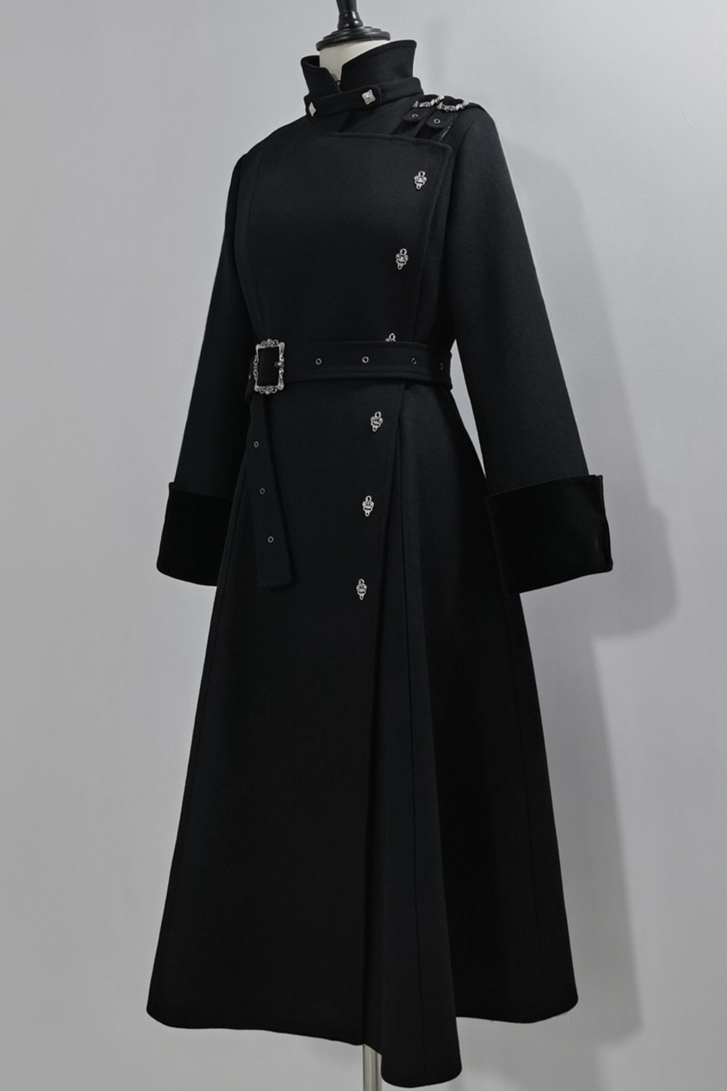 スタンドネック皇子ロングコート