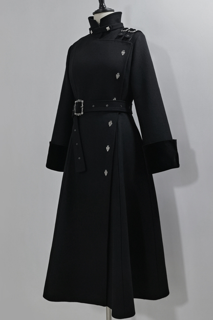 スタンドネック皇子ロングコート