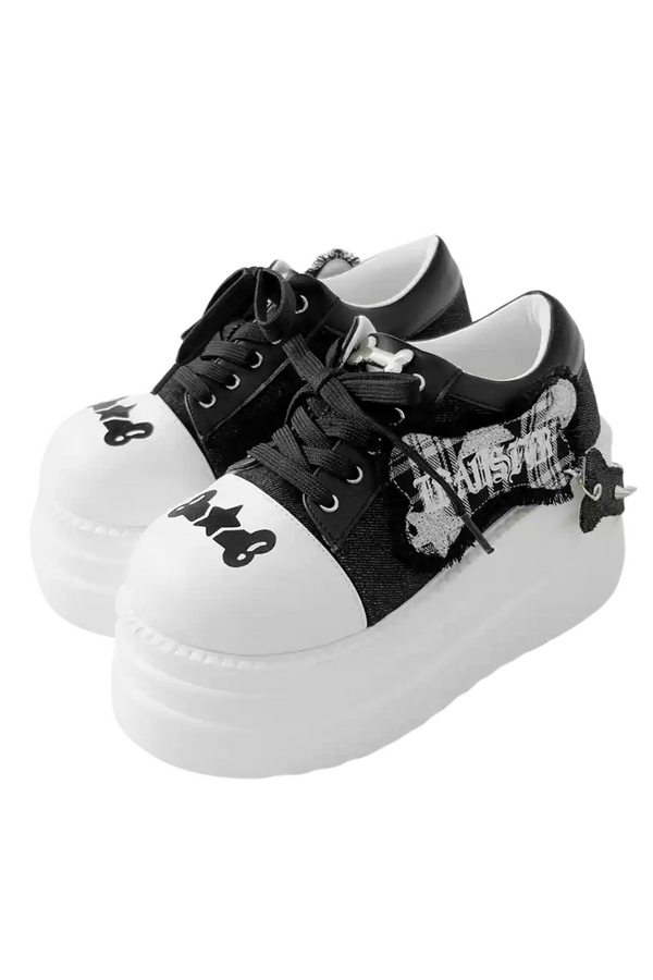 Zapatillas de plataforma de estilo subcultural rocanrol