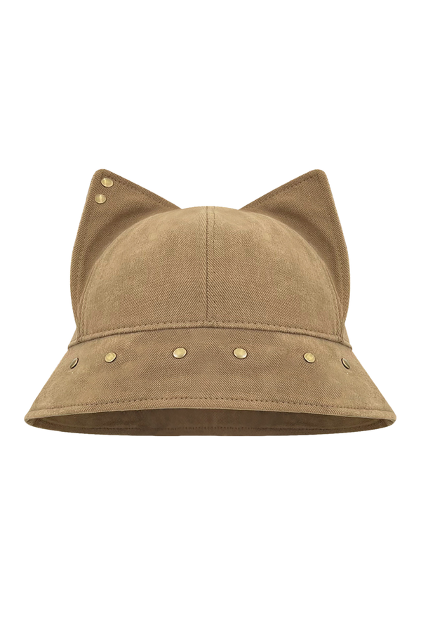 Studded Cat Ear Bucket Hat