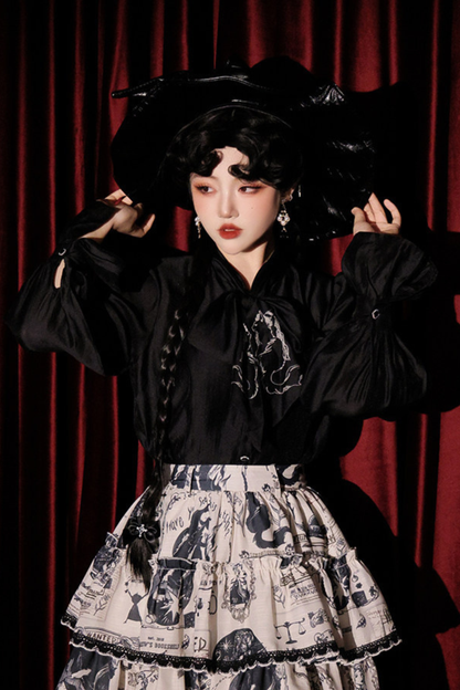 Chiffon Dark Elegant Shirt