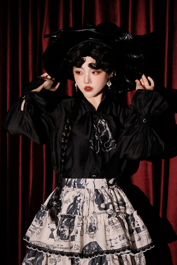 Chiffon Dark Elegant Shirt