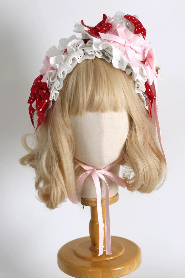 ストロベリードットケーキヘアアクセサリー