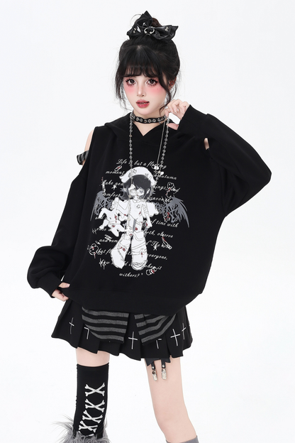 オフショルダールーズボーダートップス