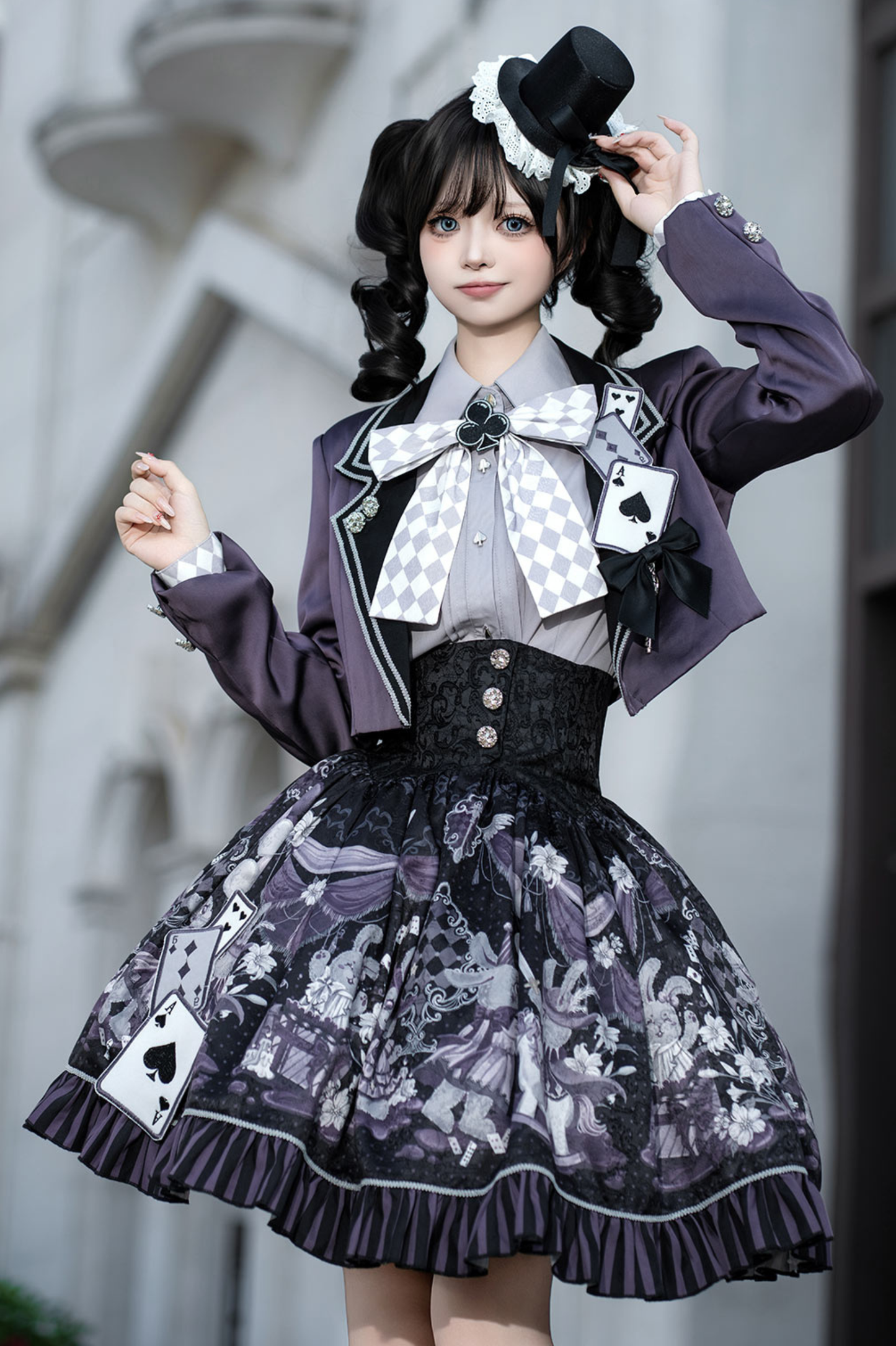 ナイトアリスマジックシアターロリータスカート+シャツ+ショートジャケット