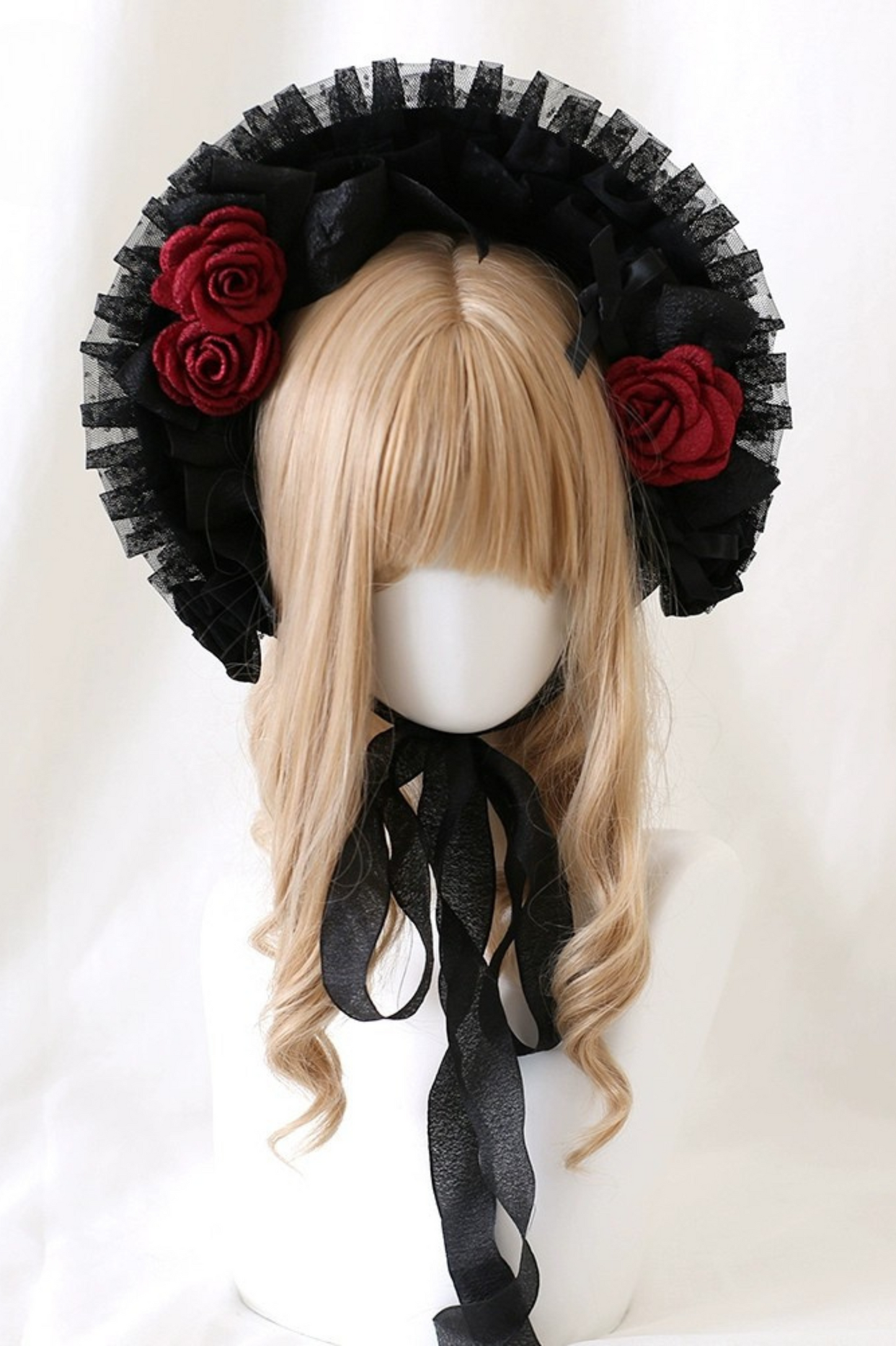 Rose Frill Lolita Bonnet