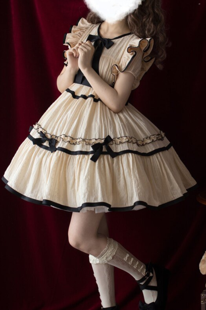 ミルクジャカードロリータドレス