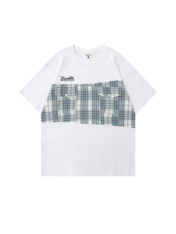 チェックルーズオーバーサイズT シャツ