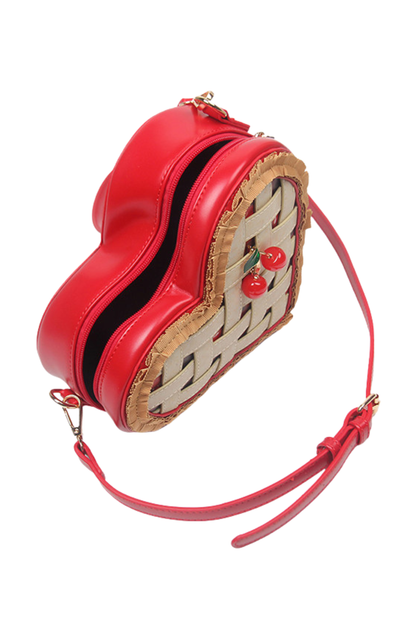Cherry Heart Crossbody Bag
