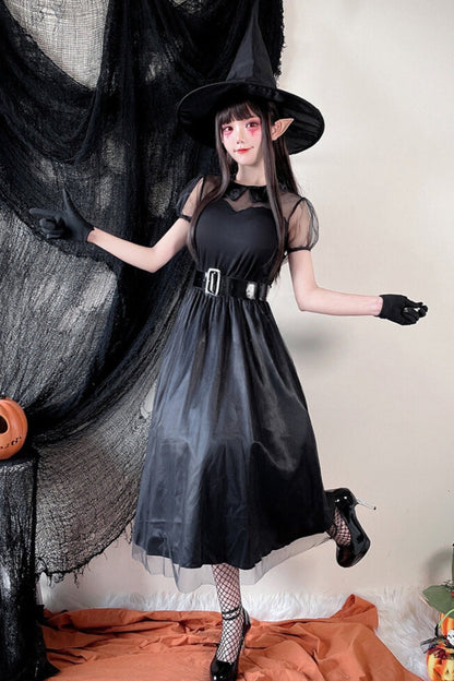 Black Wizard Witch Cosplay Dress