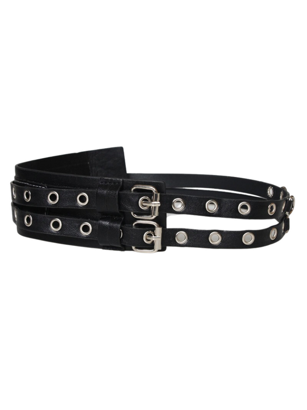 Eyelet Black Suit Belt