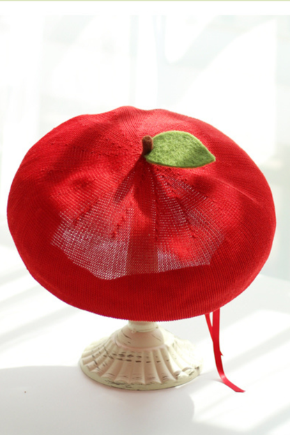 アップルオレンジベレー帽